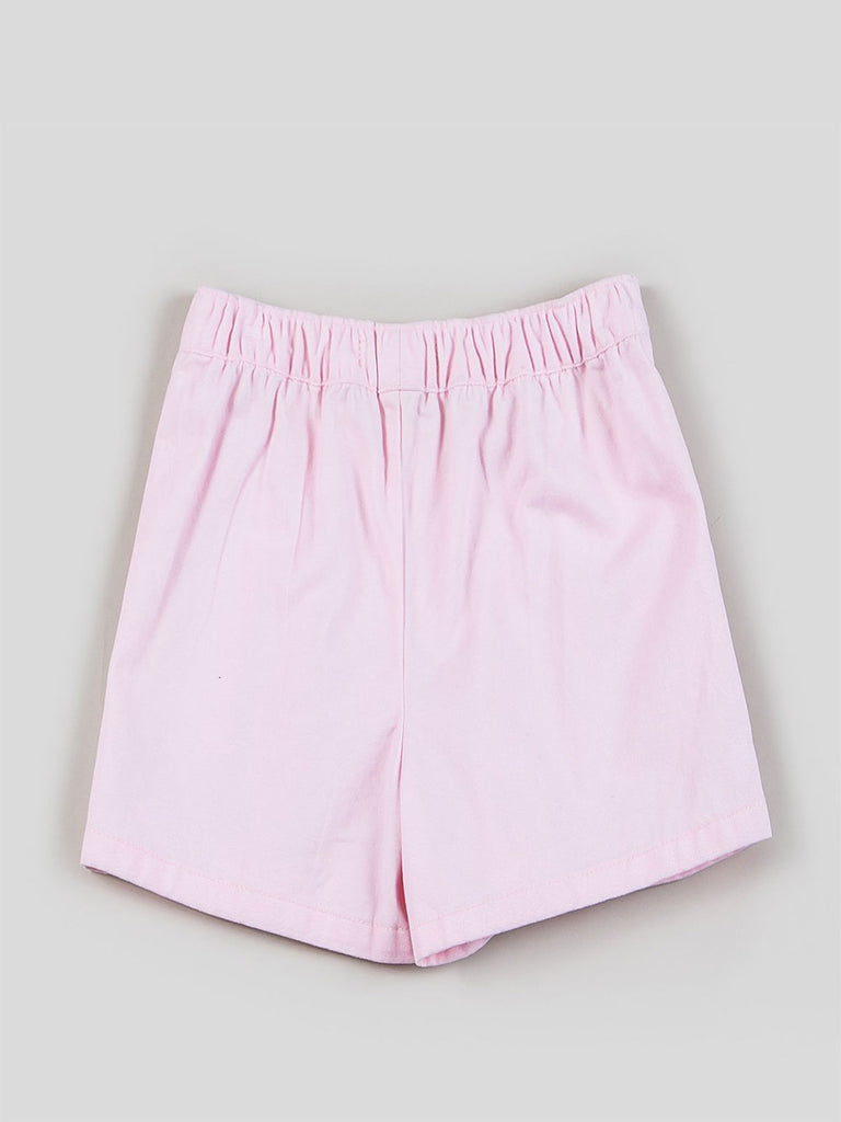 Girls Pull-On Pleated Twill Shorts