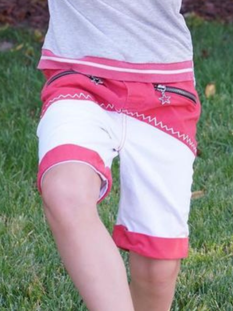 Boys Color Block Red Pull-On Shorts OUT OF STOCK